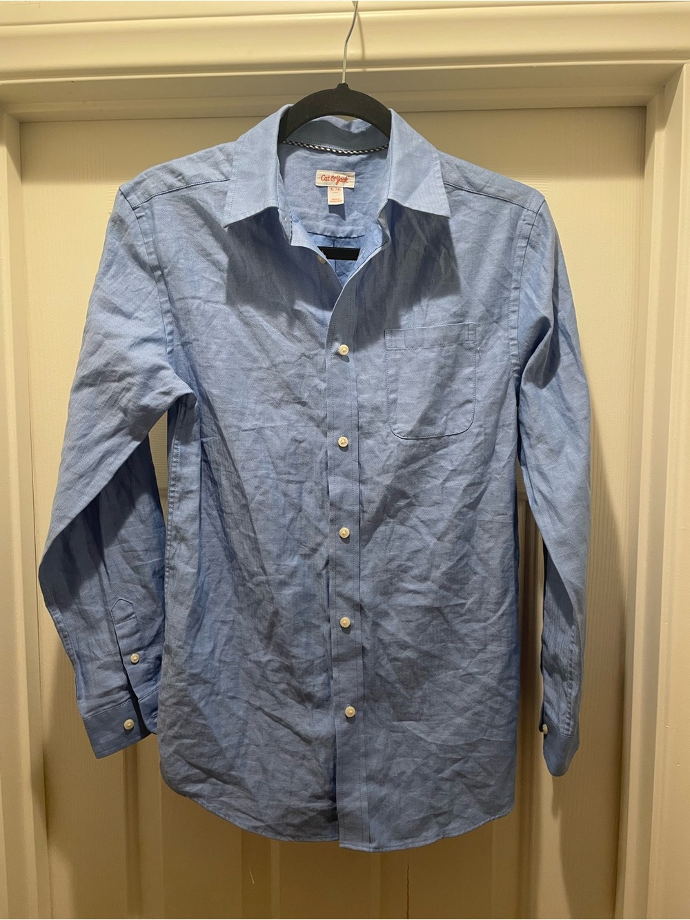 Cat & Jack Long Sleeve Dress Shirt Boys Size 16 (XL) Blue